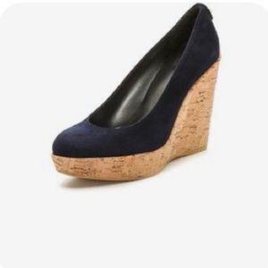 Stuart Weitzman Navy Wedges